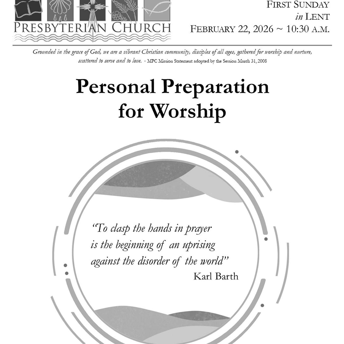 2/22/26 Worship Service - "Will You Pray With Me?"