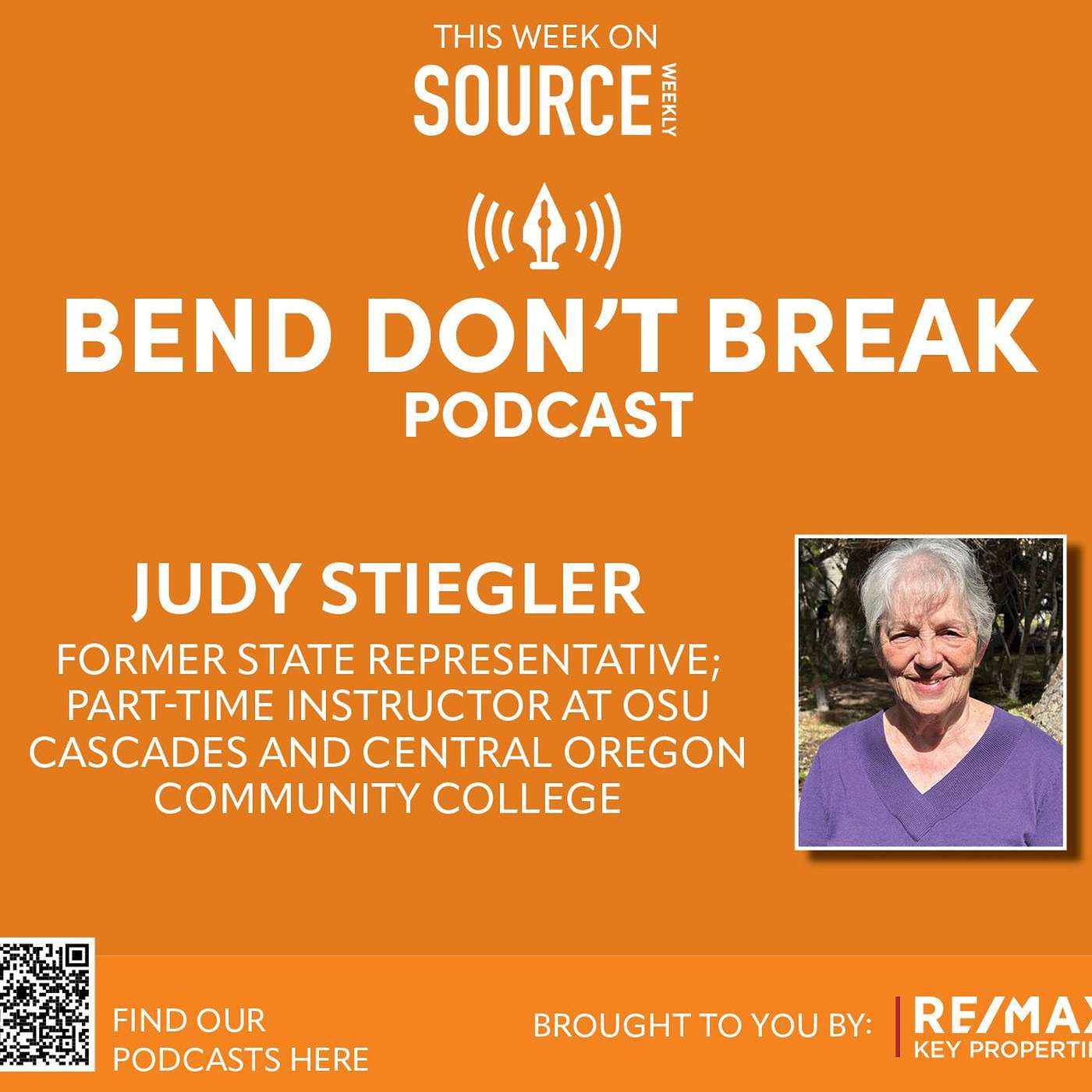 Bend Don't Break: Judy Stiegler, Former State Representative; Instructor at OSU-Cascades and COCC episode artwork
