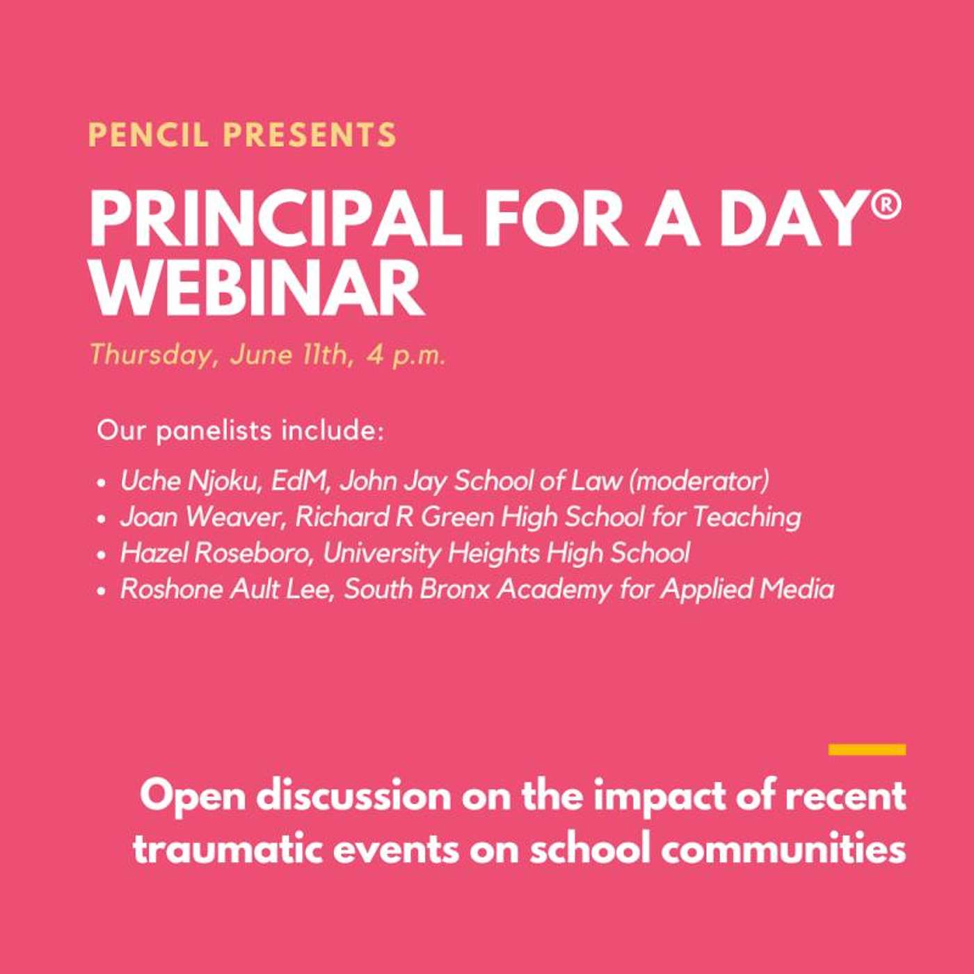 TSP #12 - PENCIL Inc./Principal For A Day Webinar