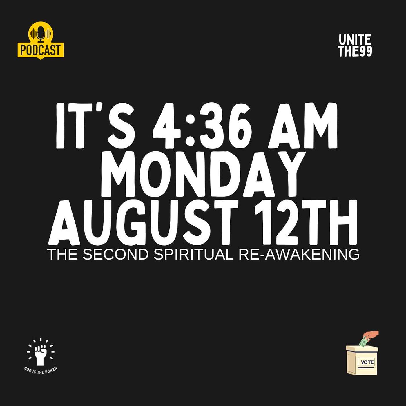 The Value Exchange Fellowship - It's 4:36 AM Monday August 12th - The Second Spiritual Re-awakening.