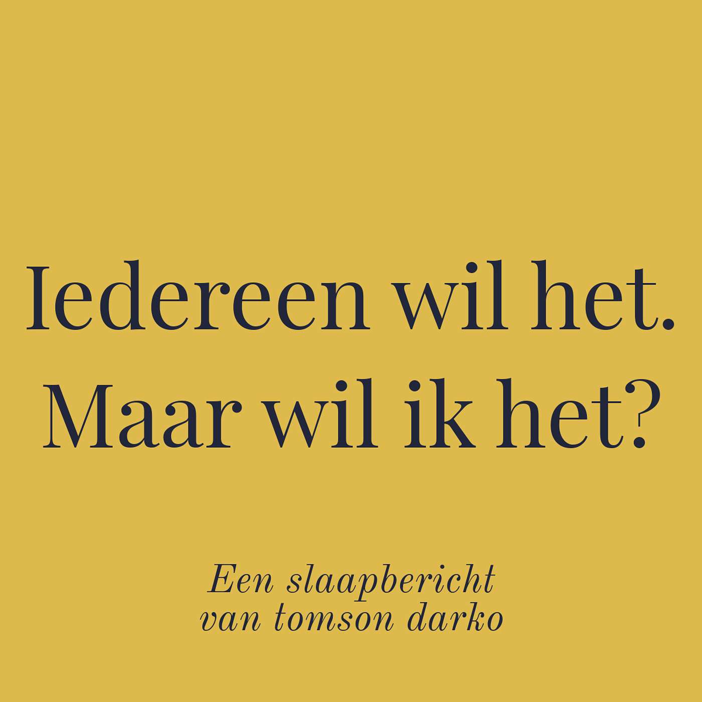 In slaap vallen met melancholie van Tomson Darko
