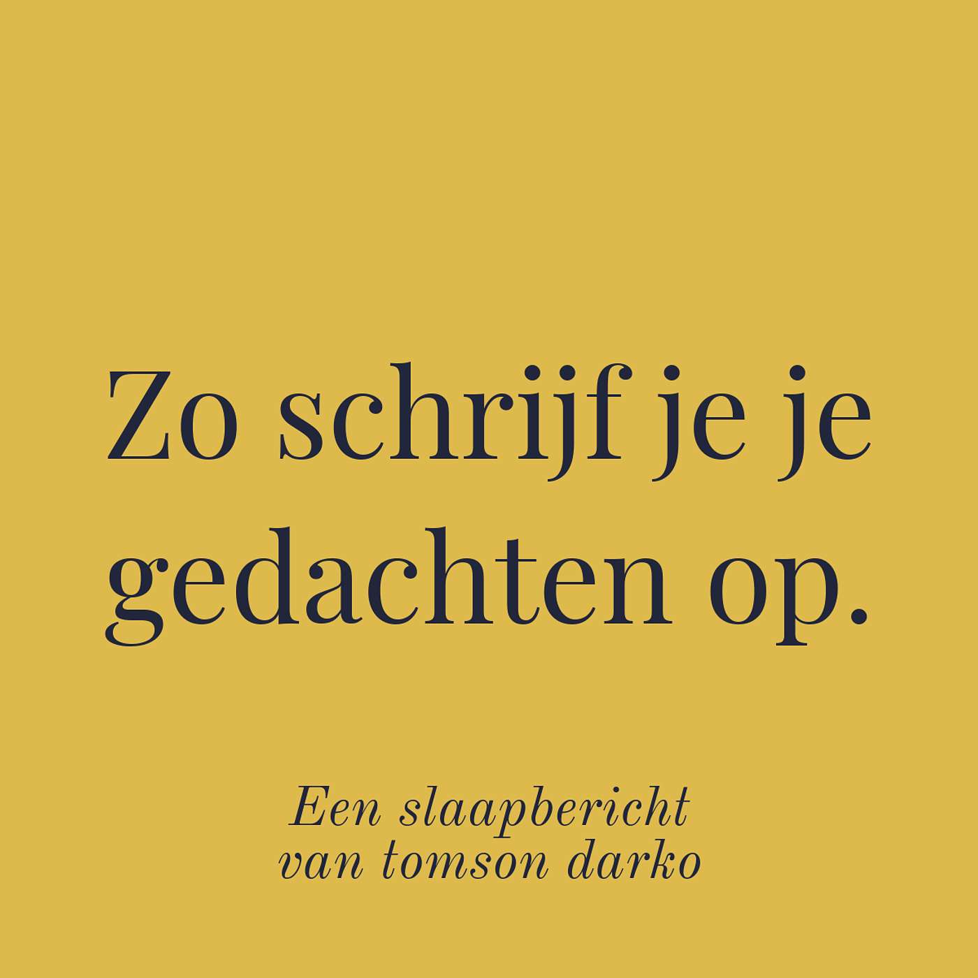 In slaap vallen met melancholie van Tomson Darko
