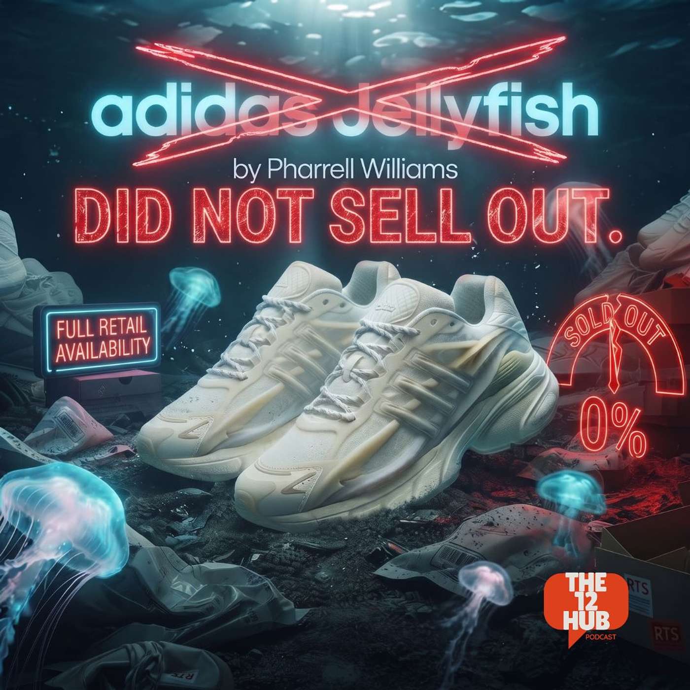 The White on White $300 Pharrell X Adidas Jellyfish Sneaker Flops episode artwork