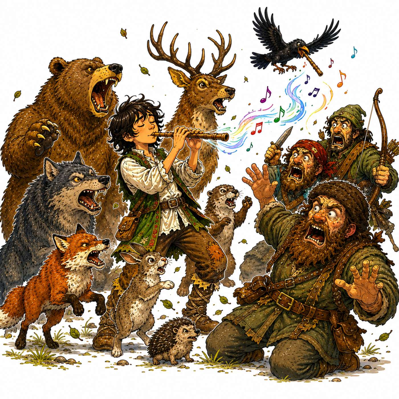 Tiidu the Piper - Estonian Folk Tale - protecting animals