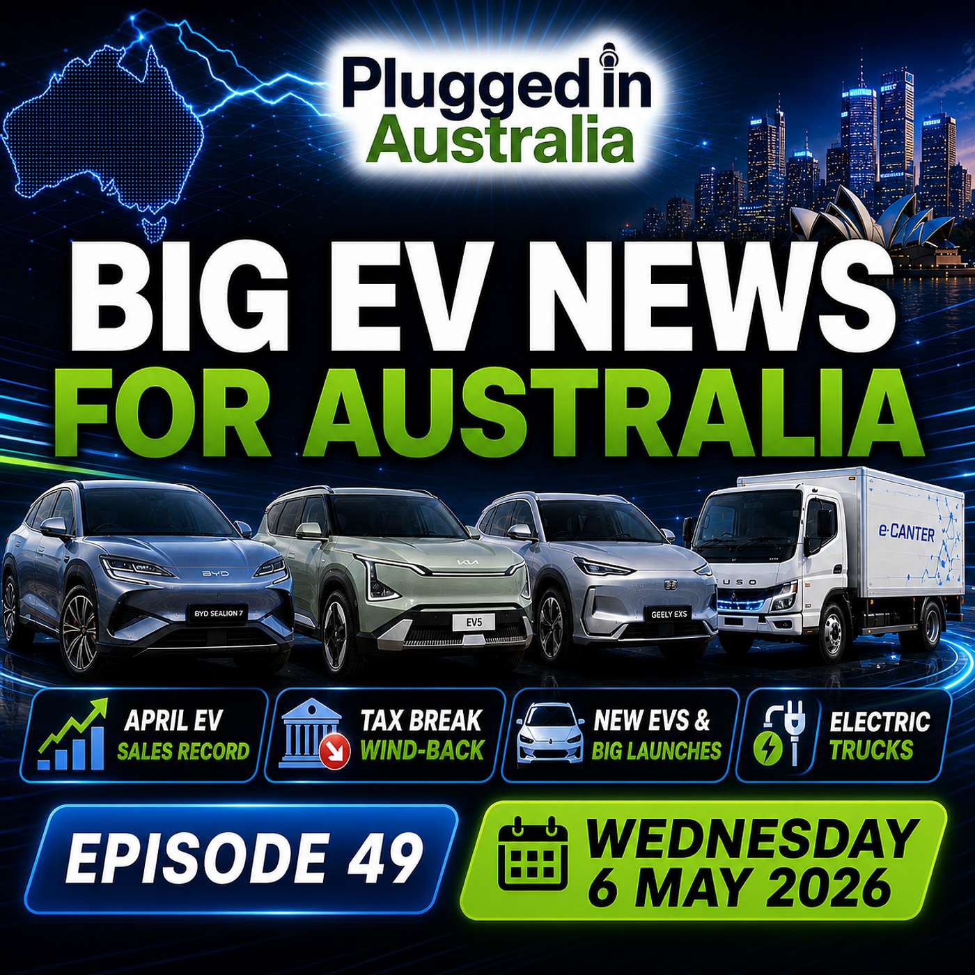 EV Sales Hit Record Share, BYD Jumps to Number Two, EV Tax Break Changes, Kia EVs Surge and Geely’s Big Australian Push episode artwork