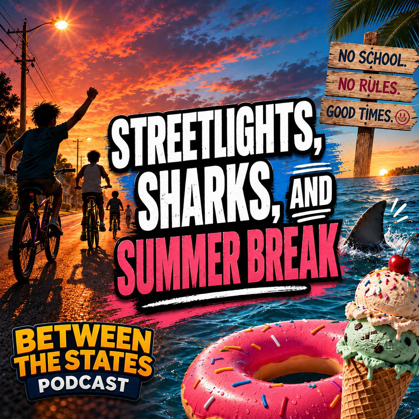 Streetlights, Sharks, and Summer Break episode artwork