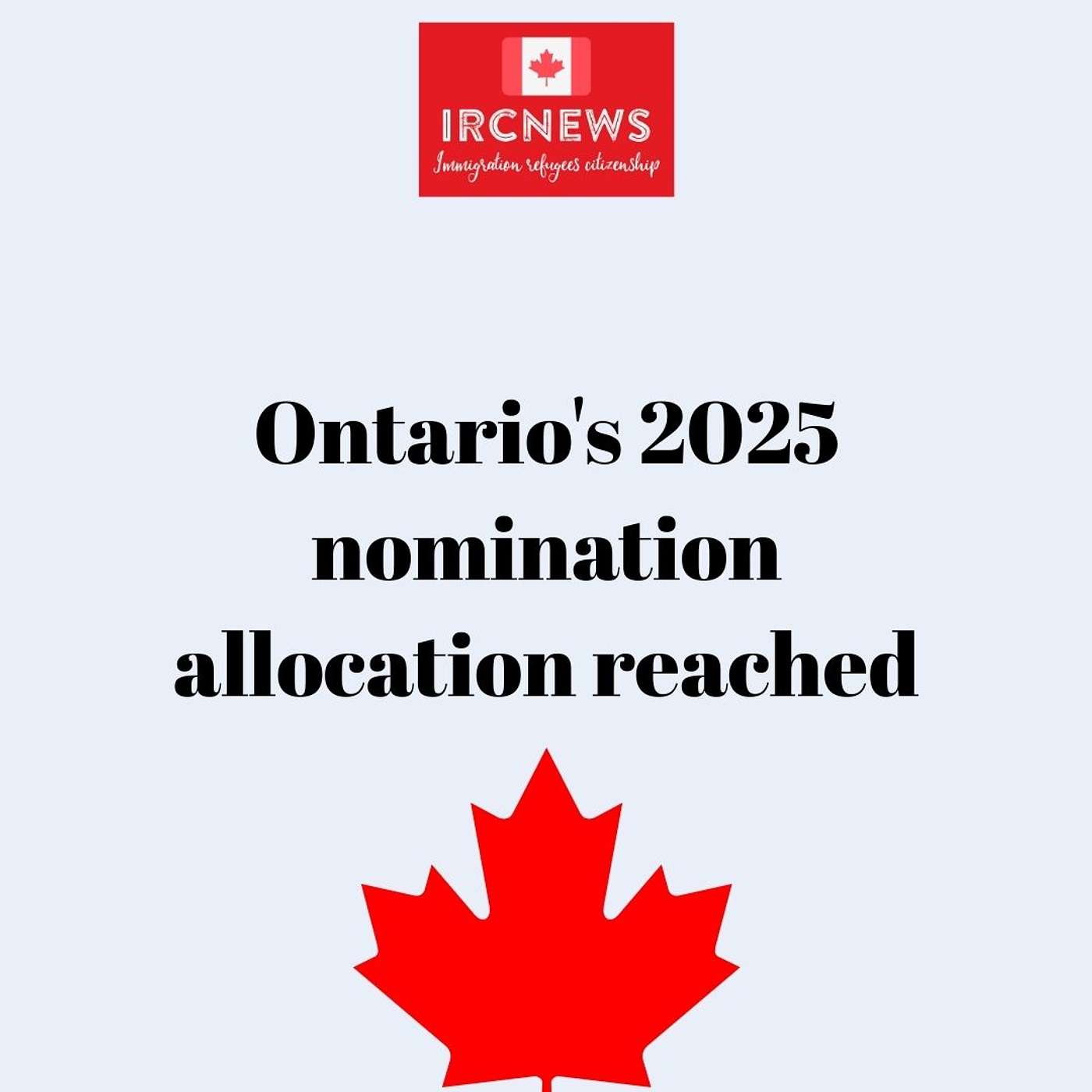 Ontario's 2025 nomination allocation reached, released by Ontario on December 17, 2025 episode artwork