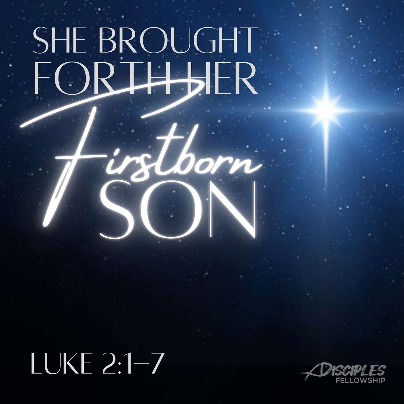 She Brought Forth Her Firstborn Son, Luke 2:1-7