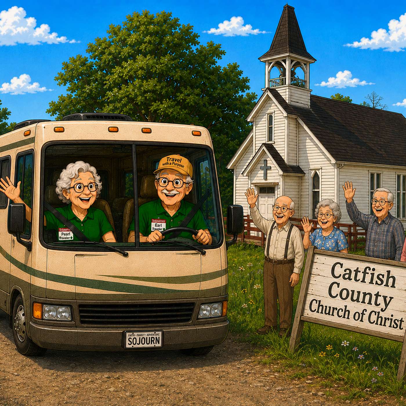 Earl and Pearl at the Catfish County Church of Christ episode artwork