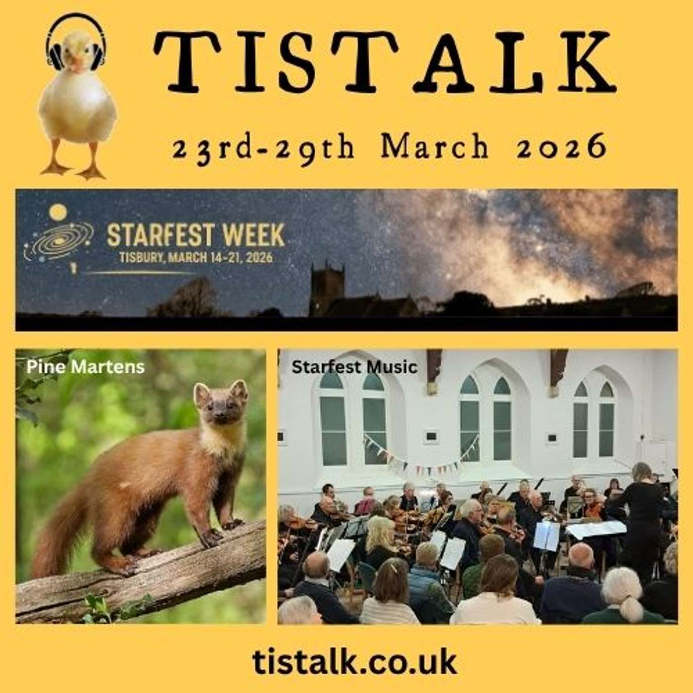 23rd-29th March 2026 E4 S11 Starfest Music, Pine Martens, Advice on Bailiffs