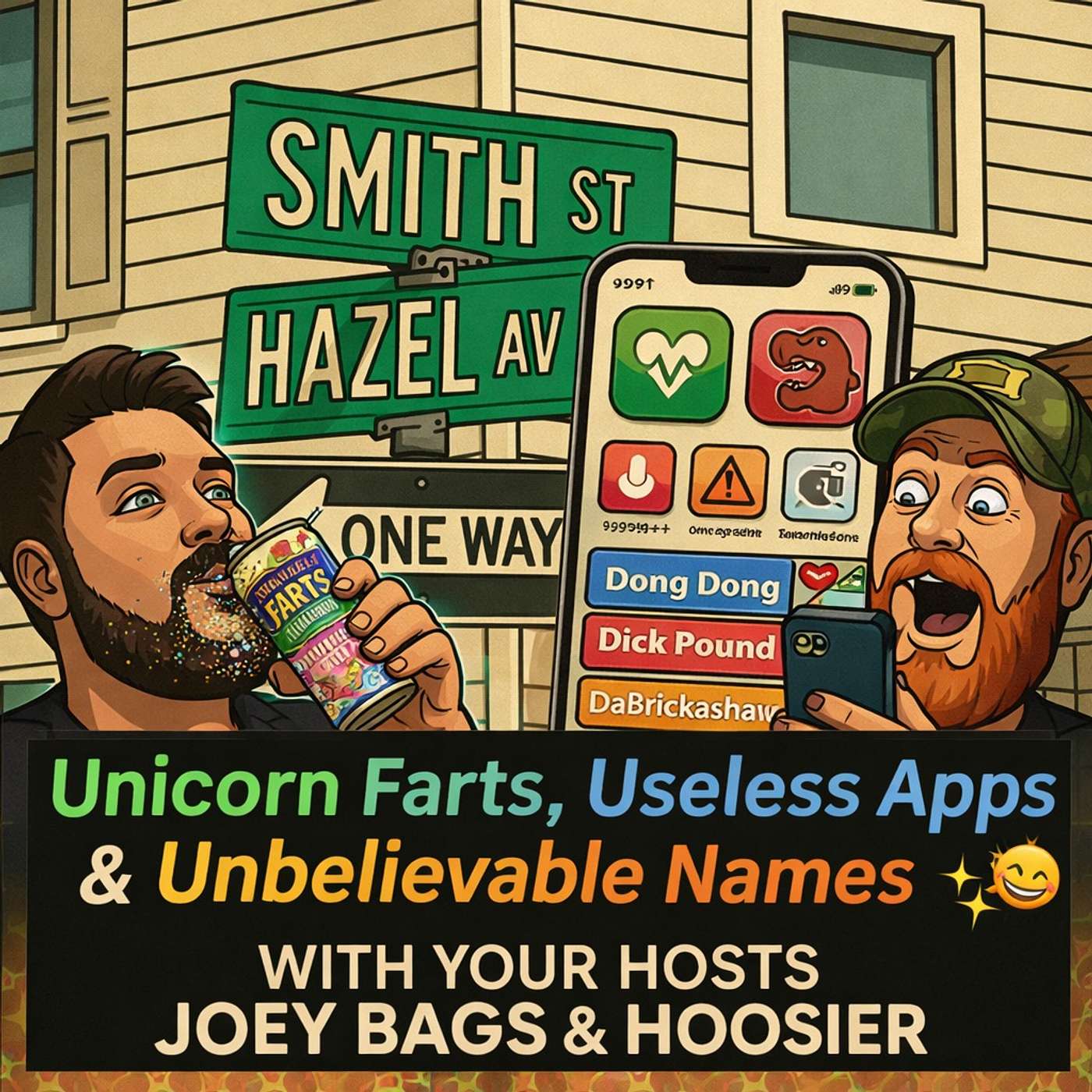 (Ep 37) Unicorn Farts, Useless Apps & Unbelievable Names ✨📱😆 episode artwork