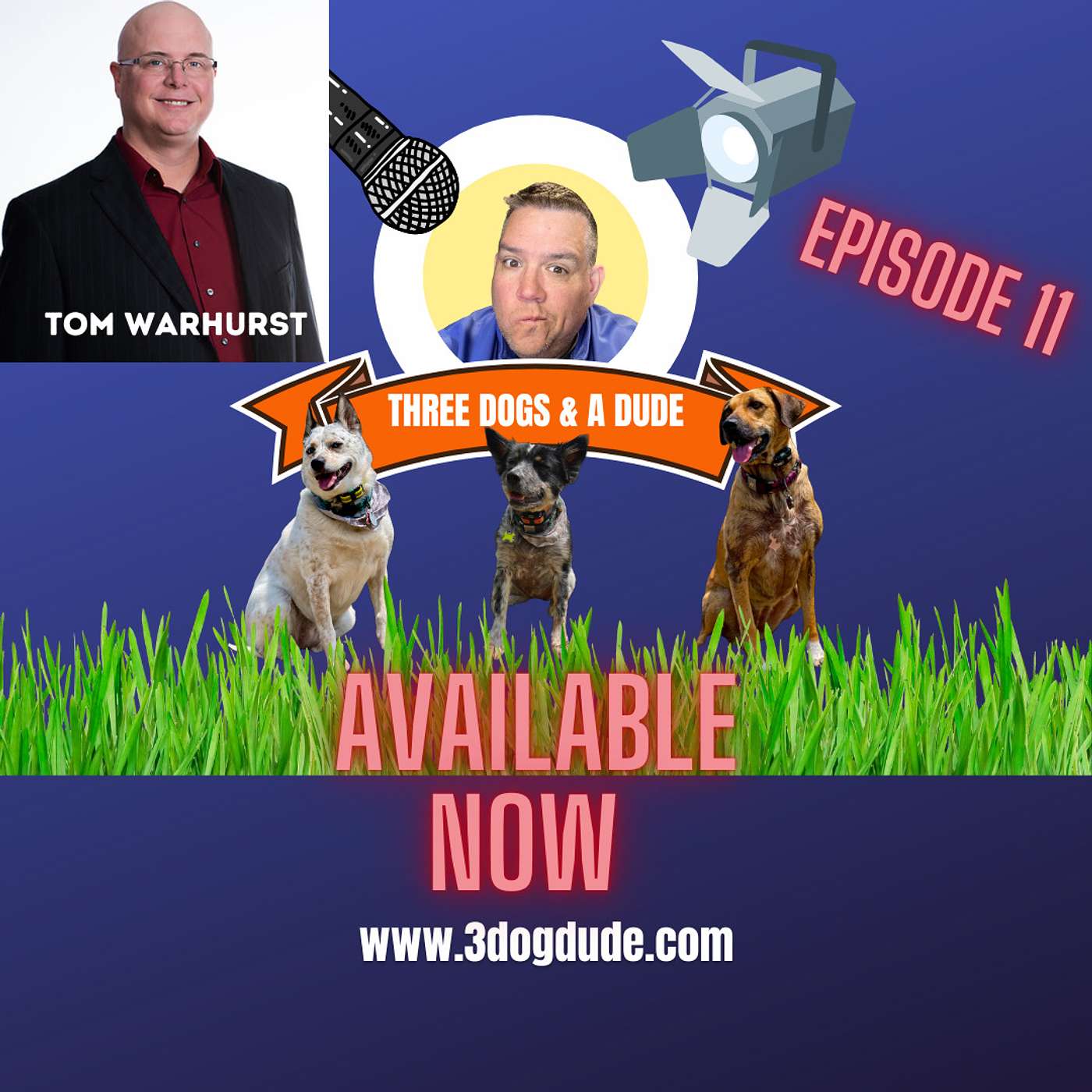 3 DOGS & A DUDE: EPISODE 11 - TOM WARHURST episode artwork