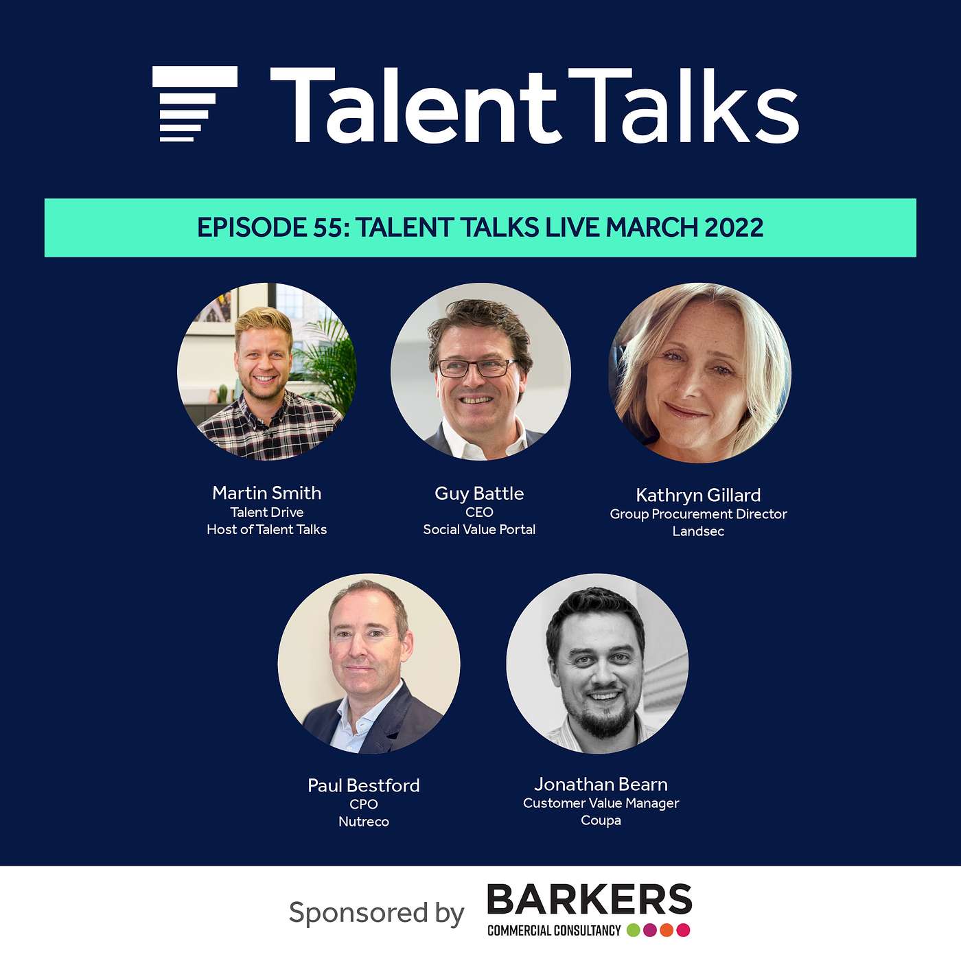 Talent Talks Live March 2022 with Guy Battle, Paul Bestford, Jonathan Bearn & Kathryn Gillard #55