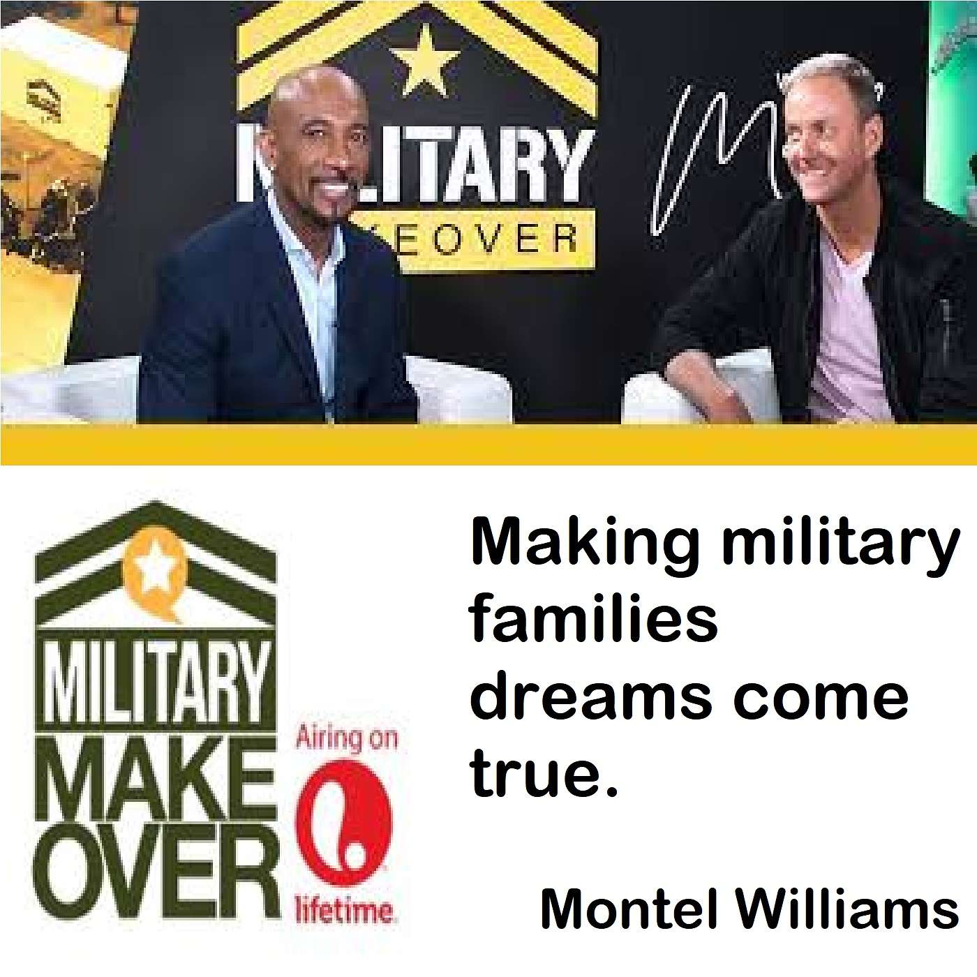 Radio and television personality and retired US Navy LT Commander, Montel Williams Discusses his new program Military Makeover.