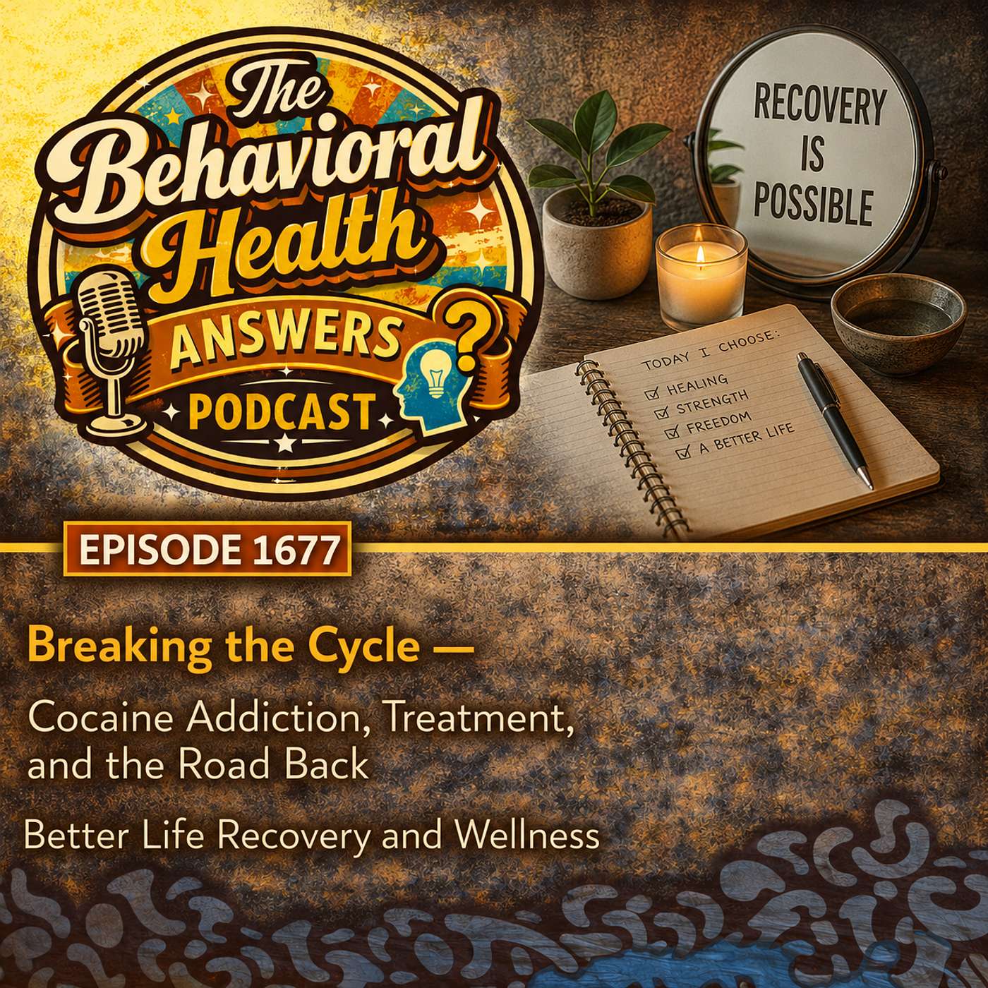 Episode 1677: Breaking the Cycle - Cocaine Addiction, Treatment, and the Road Back | Better Life Recovery and Wellness episode artwork