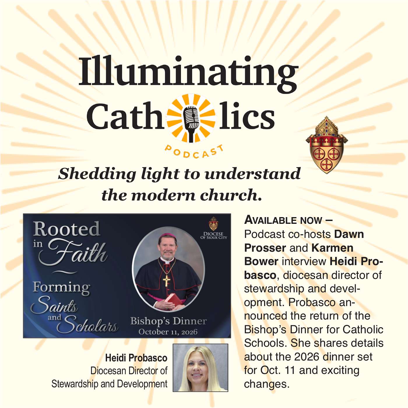 Bishop's Dinner returns - conversation with Heidi Probasco episode artwork