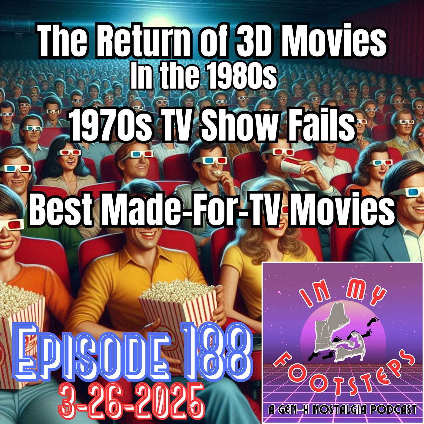 Episode 188: 1970s TV Show Fails, Return of 3-D Movies In the 80s, Best Made For TV Movies(3-26-2025)