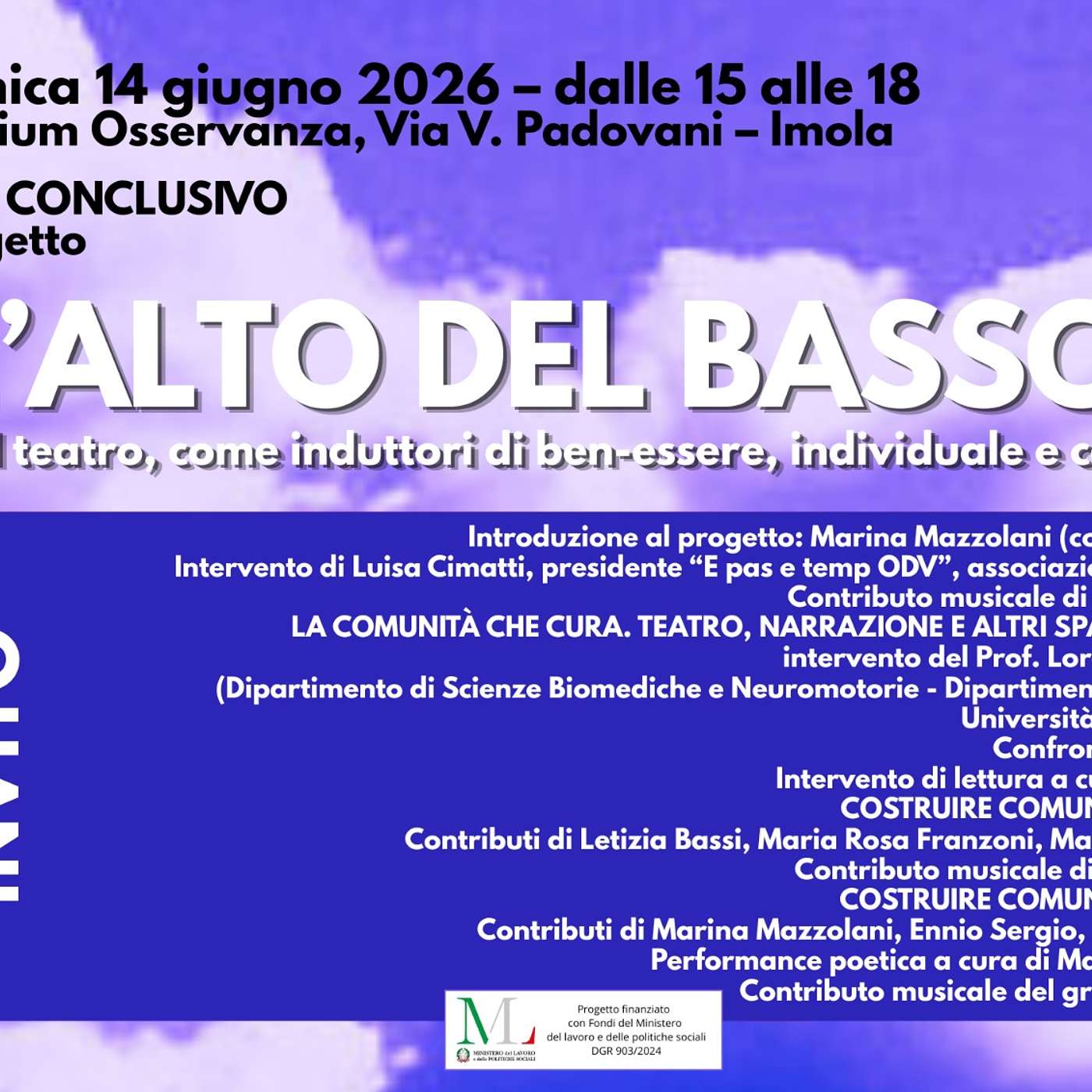 L'alto del Basso Imola  Domenica 14 giugno 26 Interventi di Luisa Cimatti e Marco Zuffa episode artwork