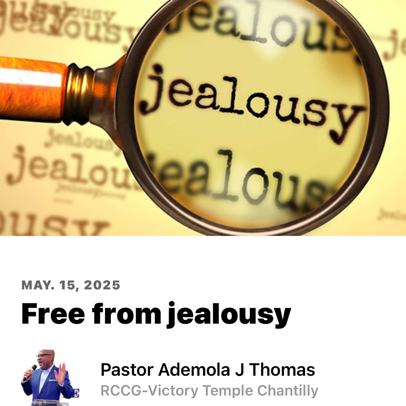 Free From Jealousy. episode artwork