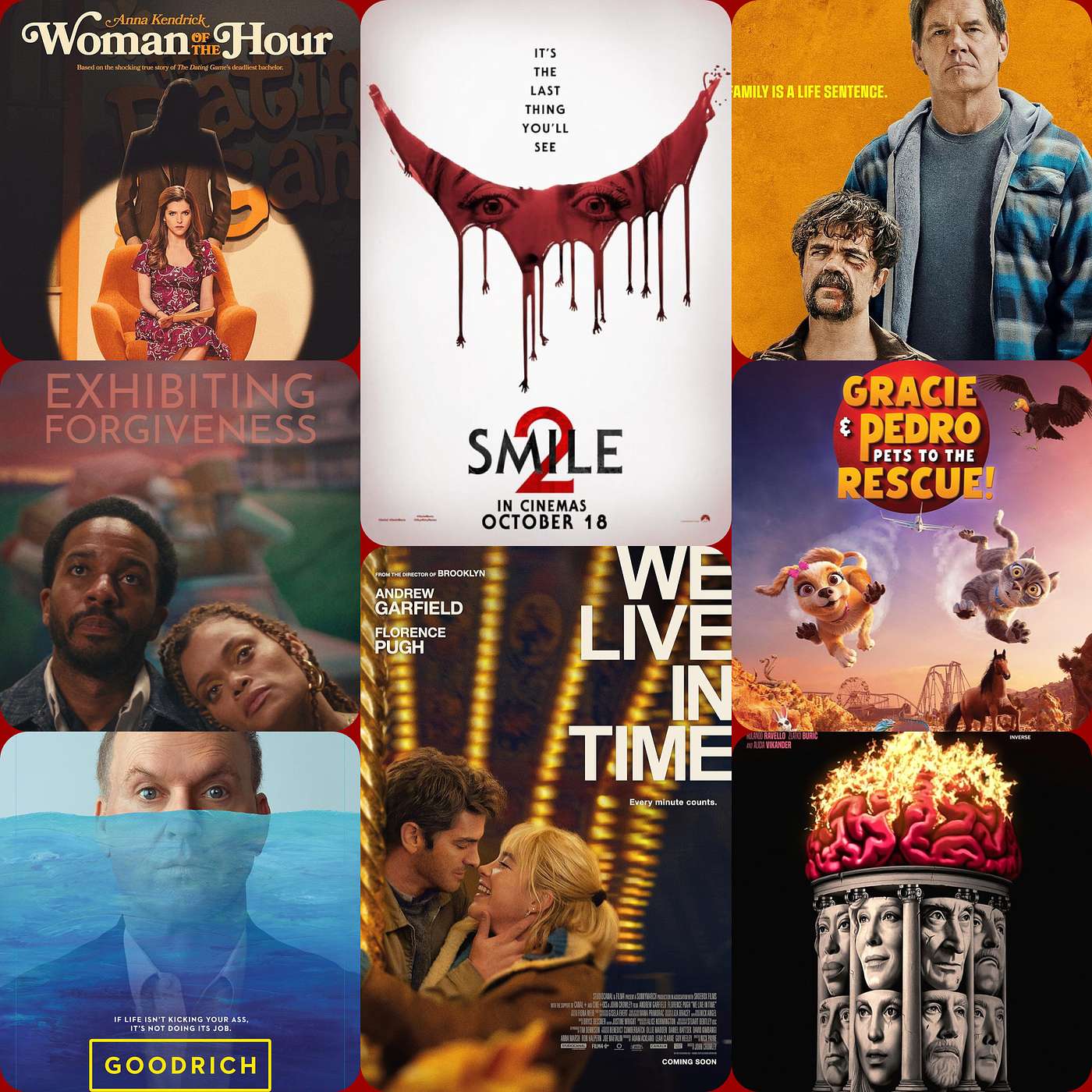 Episode 193 - Smile 2, Exhibiting Forgiveness, Goodrich, We Live in Time, Rumours, Gracie & Pedro: Pets to the Rescue, Woman of the Hour, Brothers episode artwork