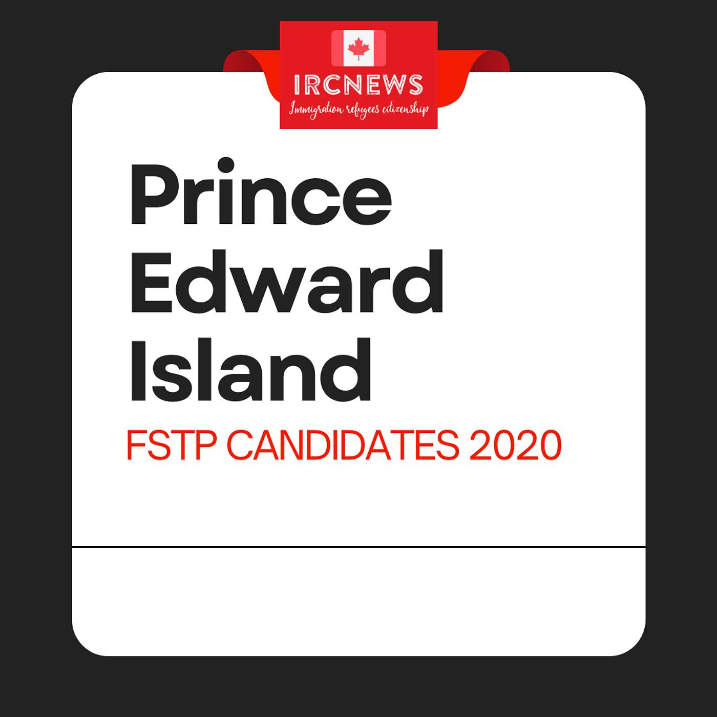 Canada Immigration Total FSTP Express Entry Candidate selection for the province of Prince Edward Island in 2020 episode artwork