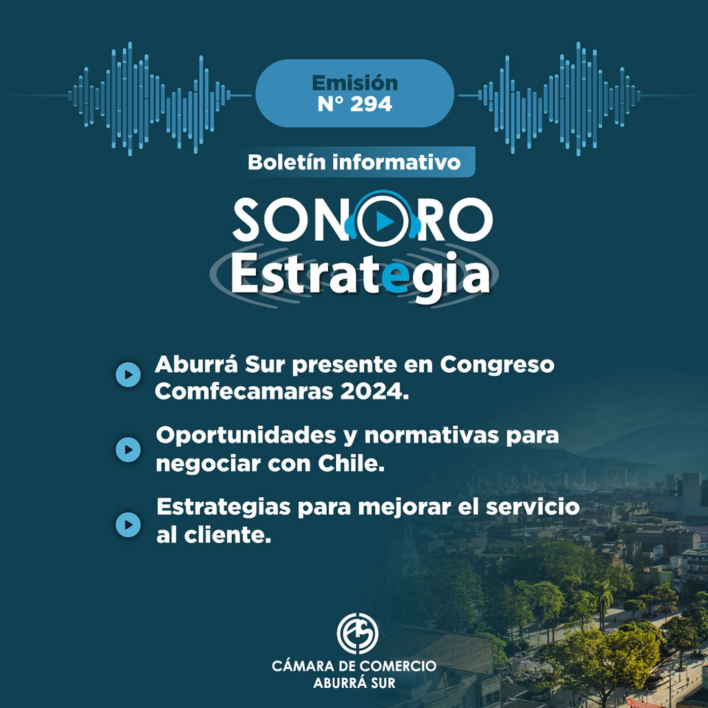 Boletín Sonoro Estrategia N°294 – Septiembre 13 de 2024 Boletín Sonoro Estrategia N°294 – Septiembre 13 de 2024