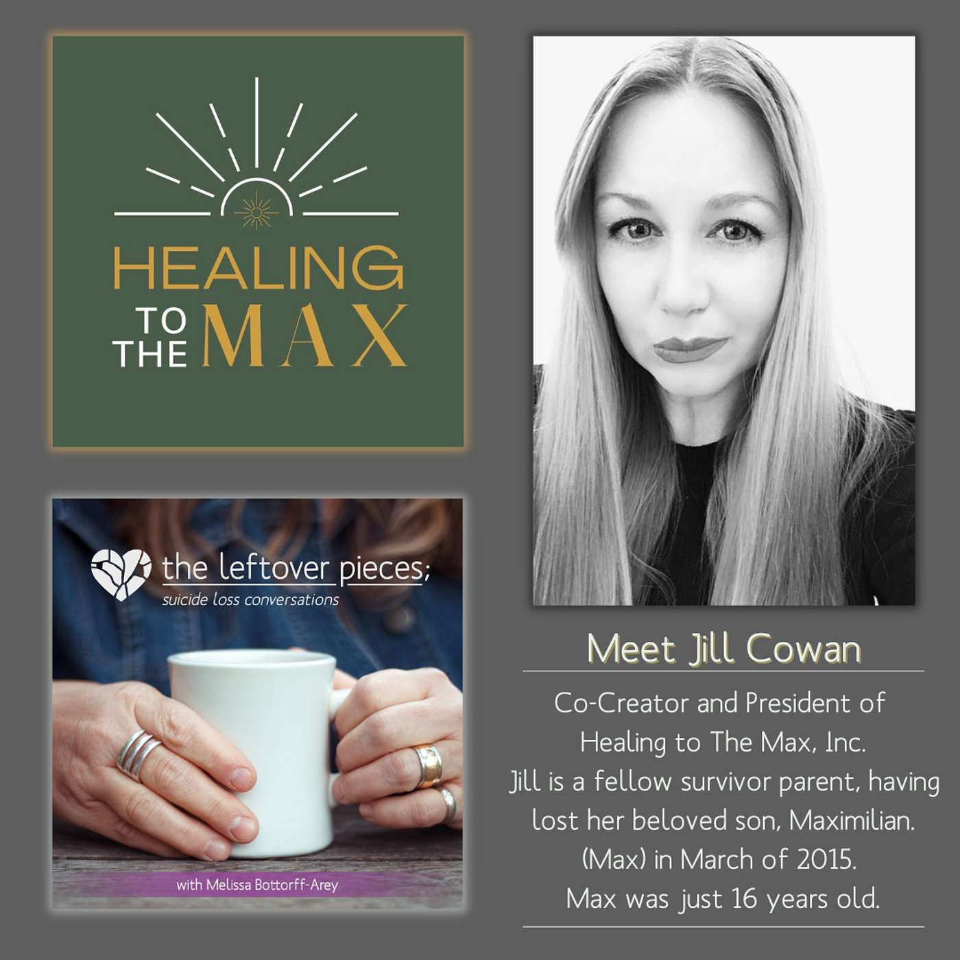 Jill Cowan of Healing to the Max; Narrative Therapy and Healing After Suicide Loss