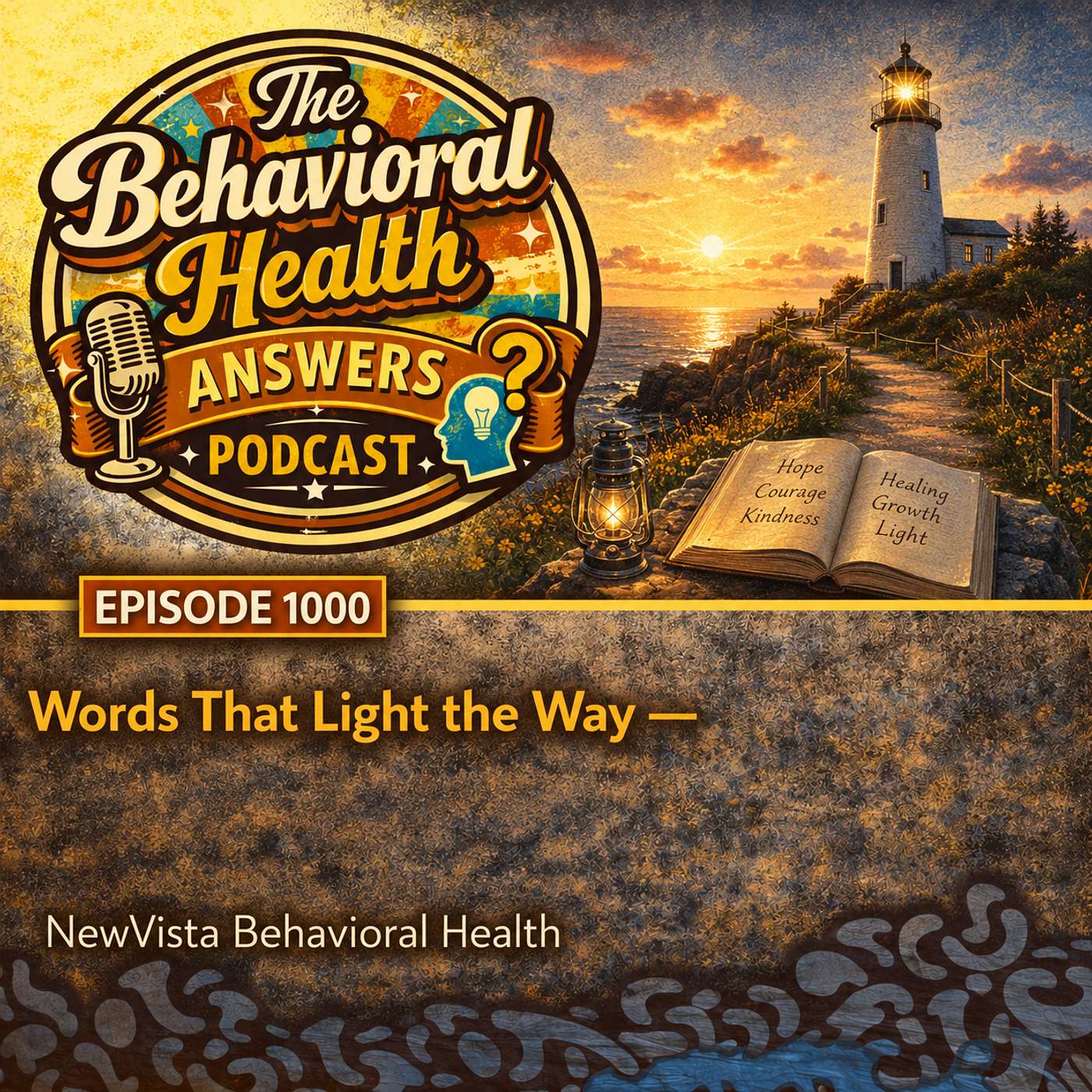 Episode 1000: Words That Light the Way | NewVista Behavioral Health episode artwork