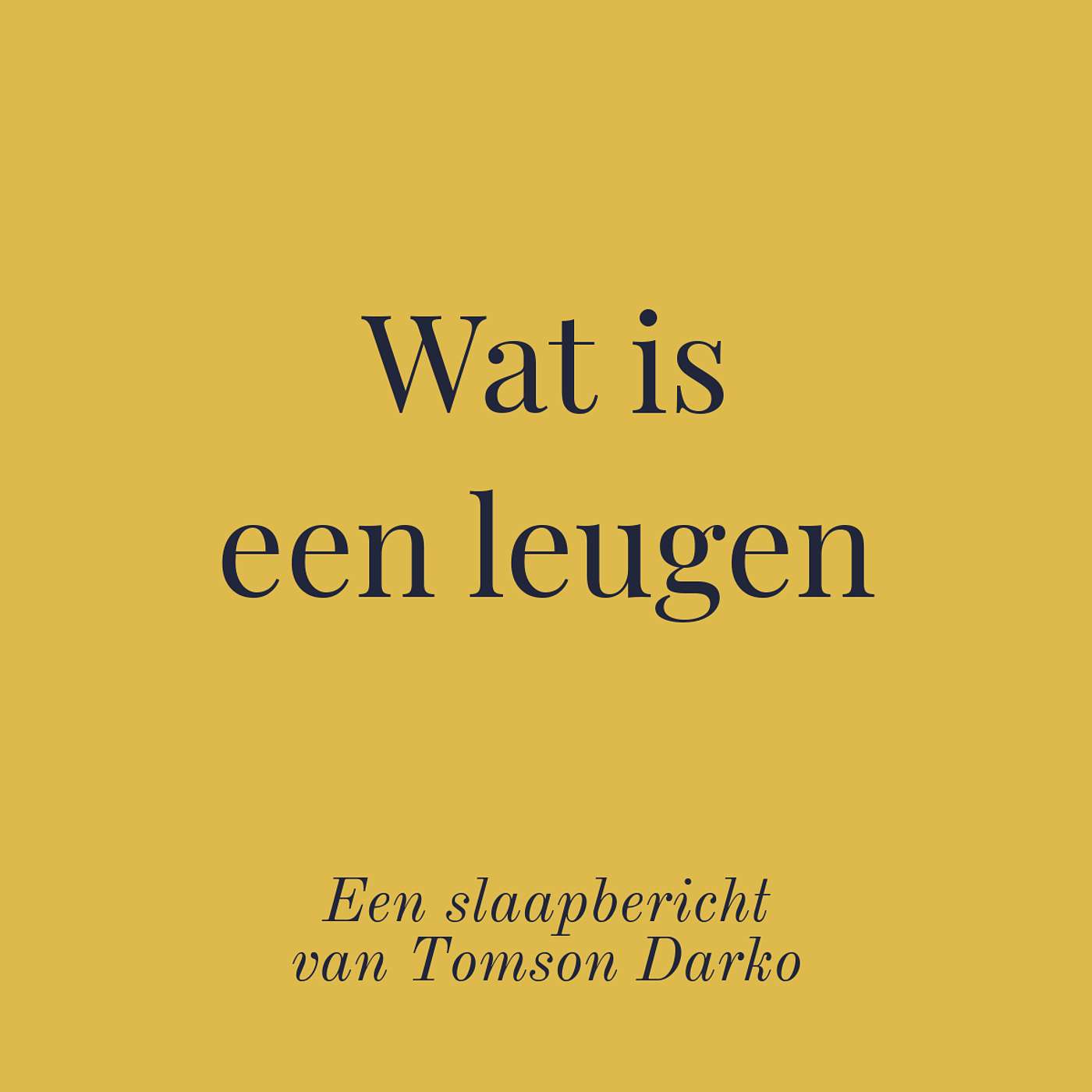 In slaap vallen met melancholie van Tomson Darko