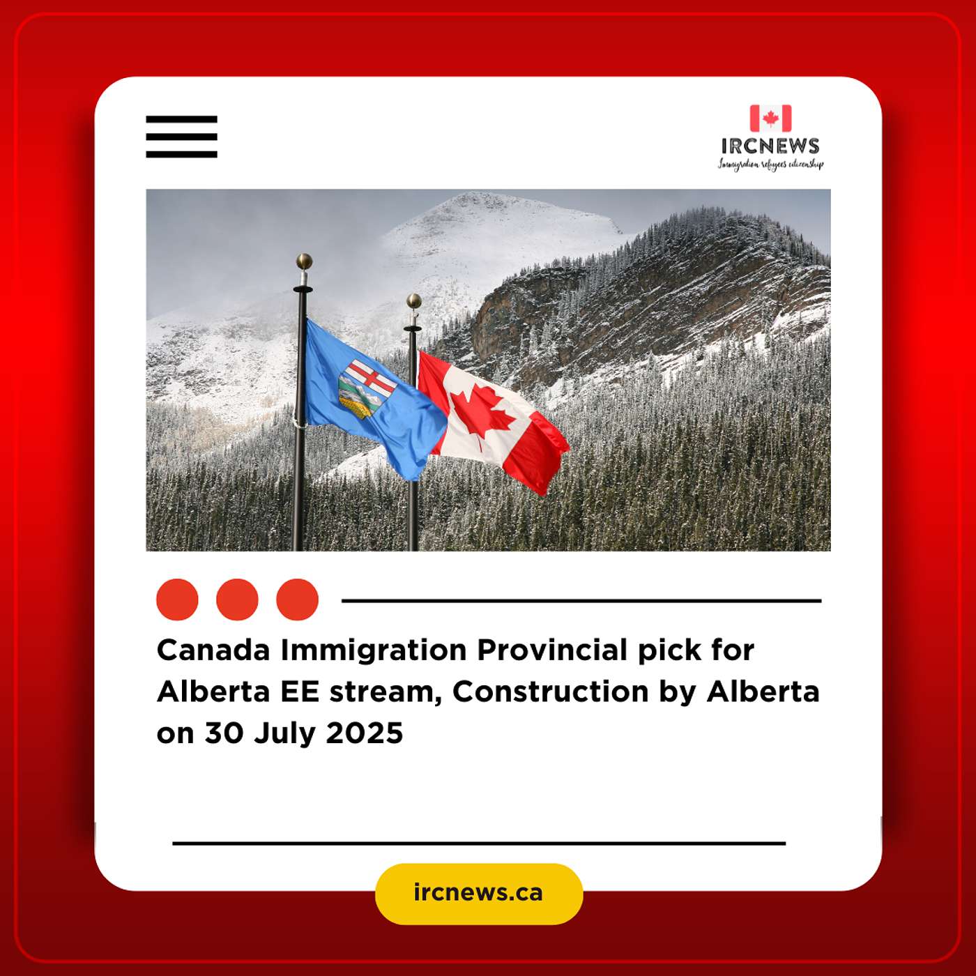 Canada Immigration Provincial pick for Alberta EE stream, Construction by Alberta on 30 July 2025 episode artwork