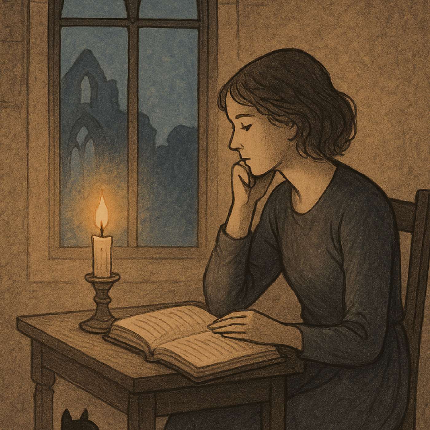 Gretel le Maître Ponders Beauty, with Bede & other guests