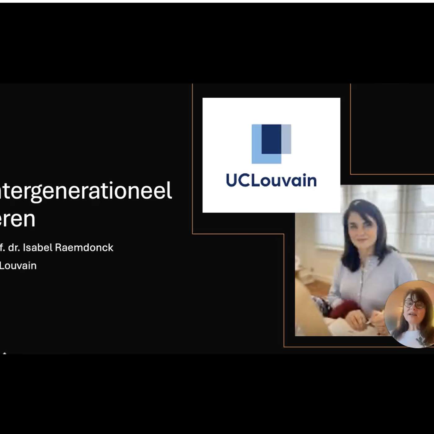 De kracht van intergenerationeel leren, Prof. Dr. Isabel Raemdonck.