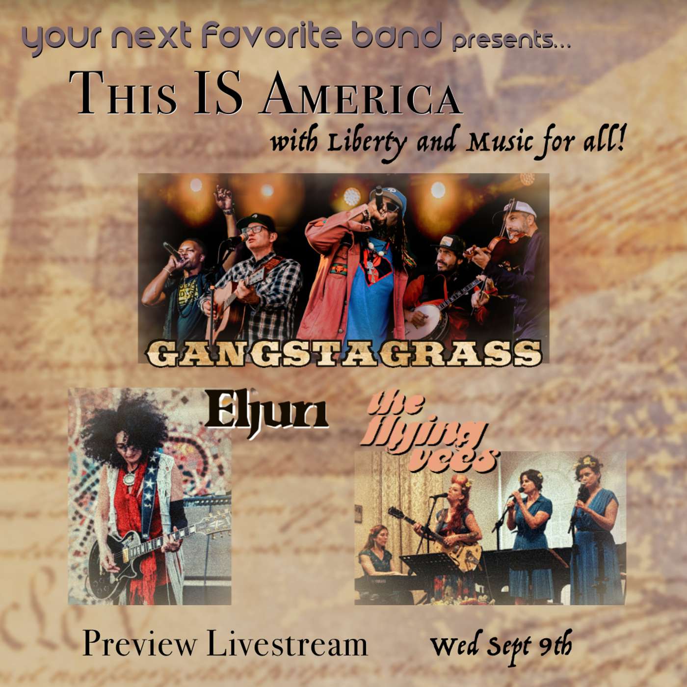 This IS America preview w. The Flying Vees, Eljuri & Gangstagrass - NextFavBand episode artwork