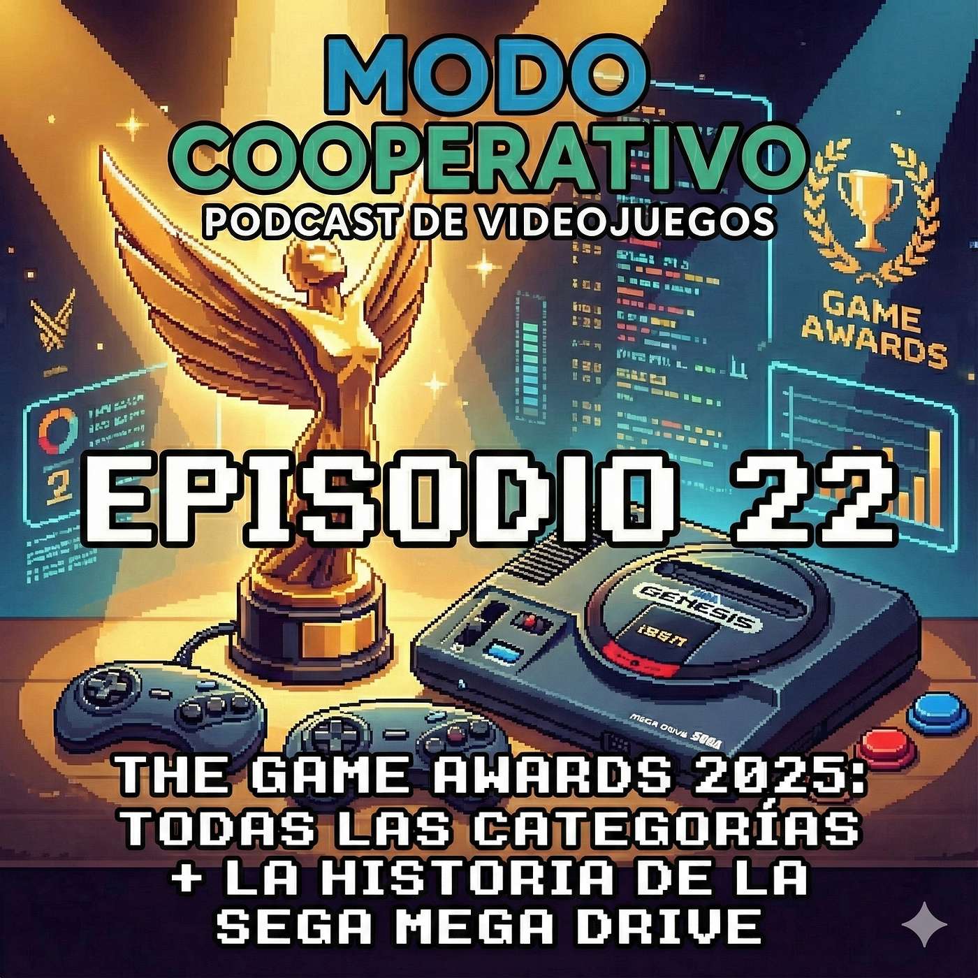 Episodio 22: The Game Awards 2025: Todas las categorías + La historia de la Sega Mega Drive episode artwork