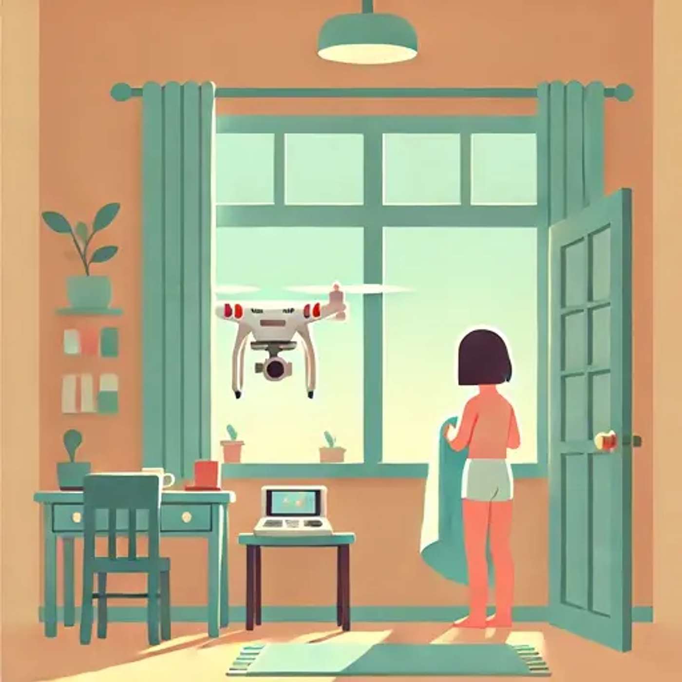 无人机窗外悬停引发隐私担忧 - Drone Hovering Outside a Window Raises Privacy Concerns [HSK 4]