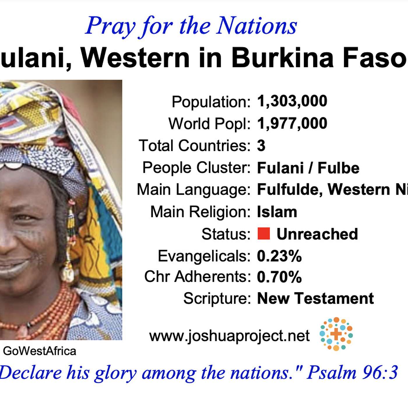 modlitby za NZES - západní Fulani v Burkina Faso