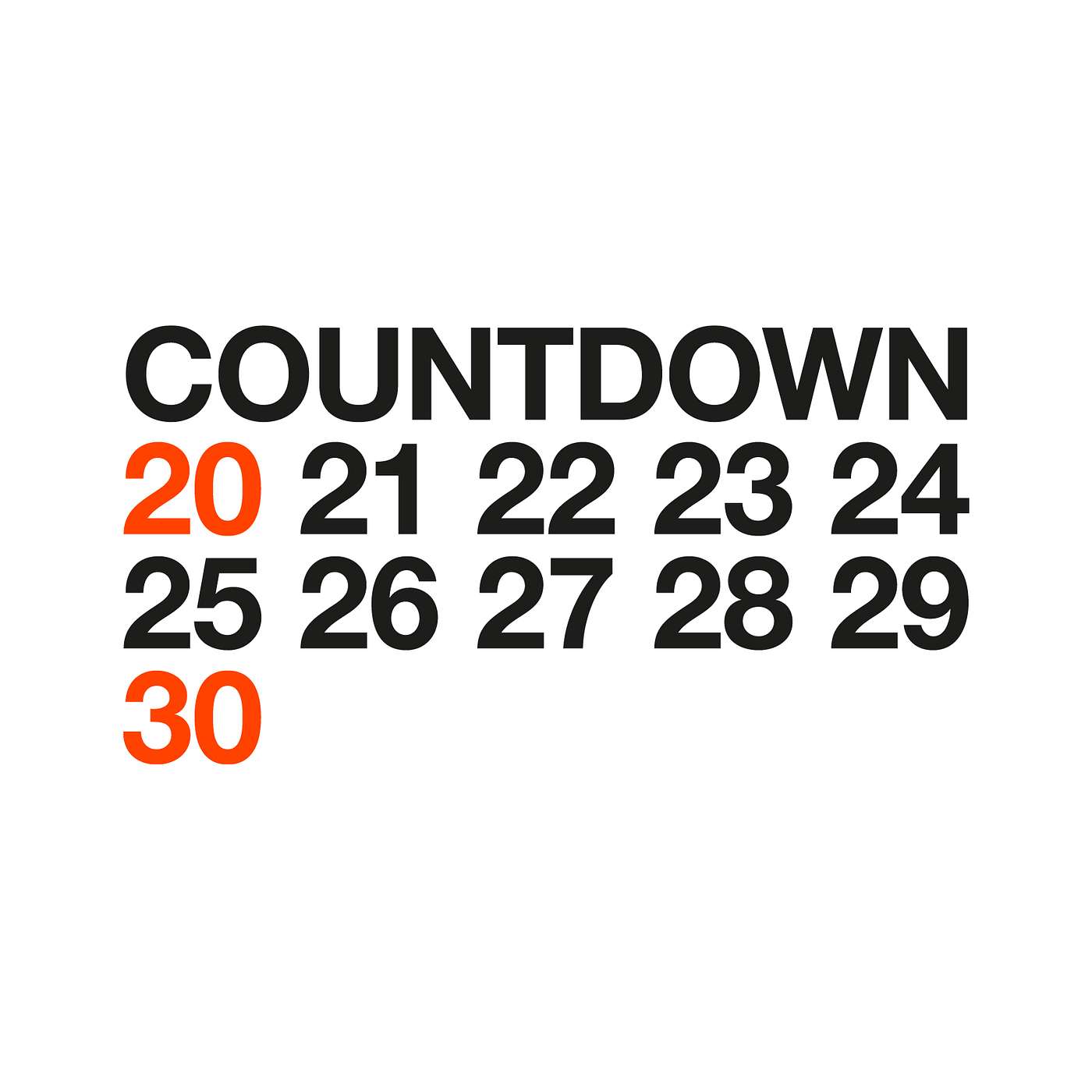 Countdown 2030
