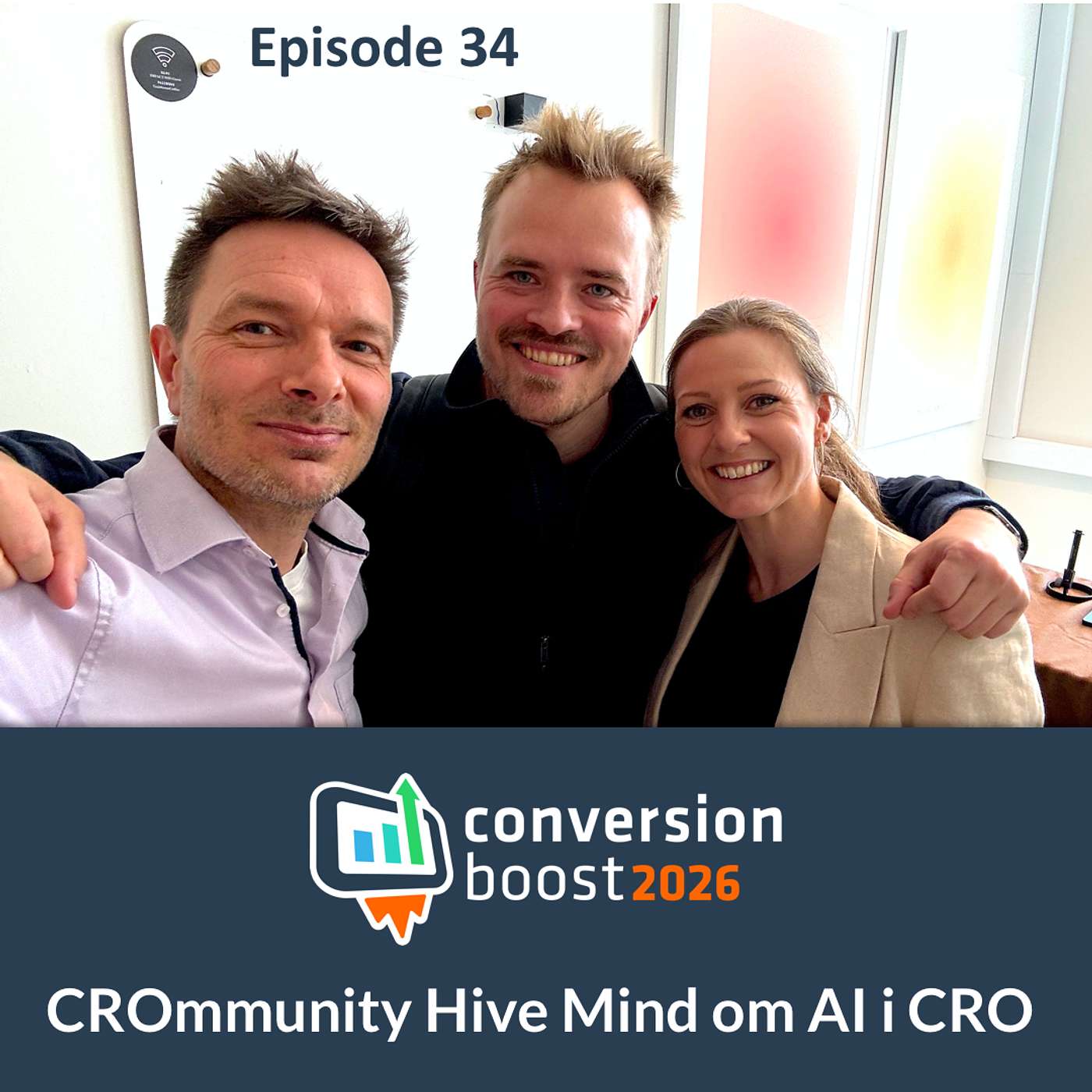 34. Conversionboost CROmmunity Hive Mind om AI i CRO episode artwork