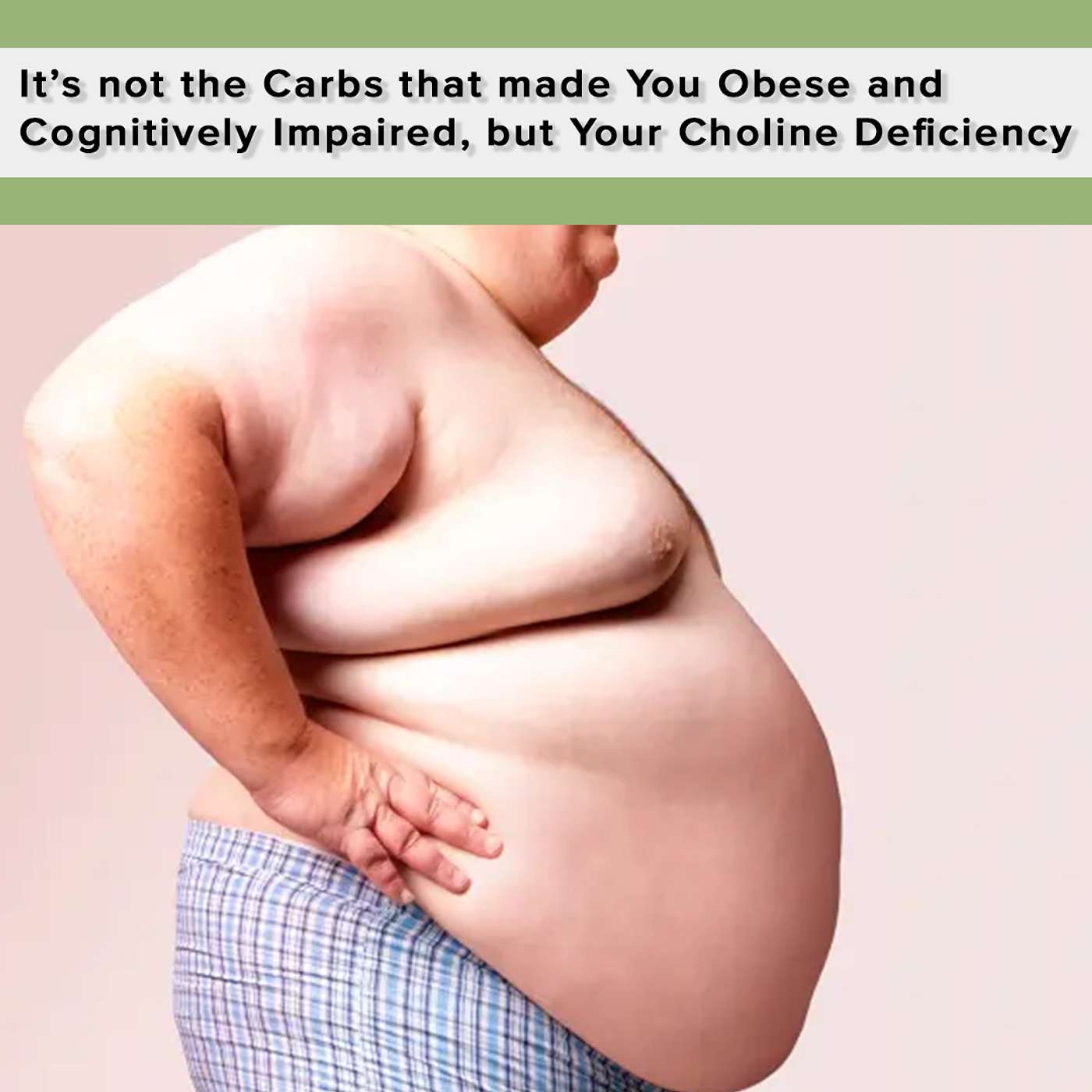 It’s not the Carbs that made You Obese and Cognitively Impaired, but Your Choline Deficiency