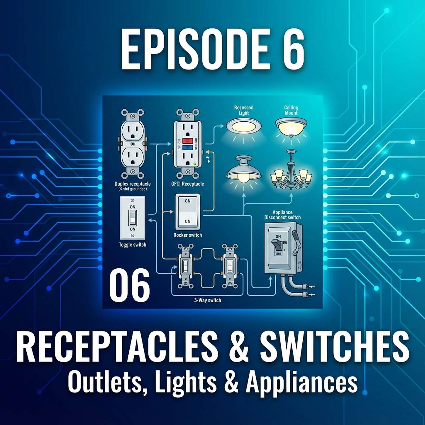 06 - Receptacles, Switches, Lights and Appliances: Types, Locations, Requirements episode artwork