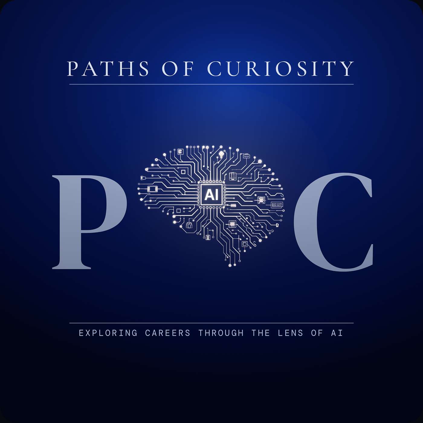 Paths of Curiosity in an AI World podcast artwork