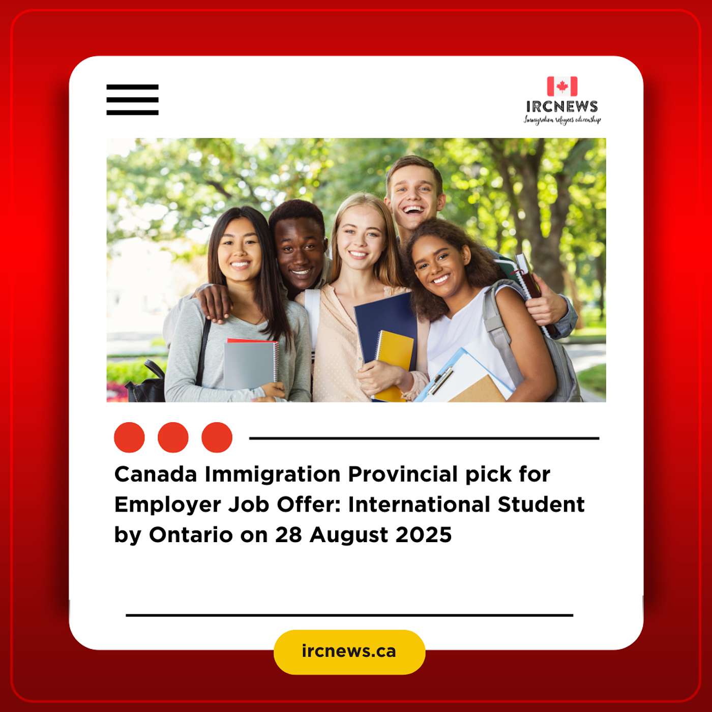 Canada Immigration Provincial pick for Employer Job Offer: International Student by Ontario on 28 August 2025 episode artwork