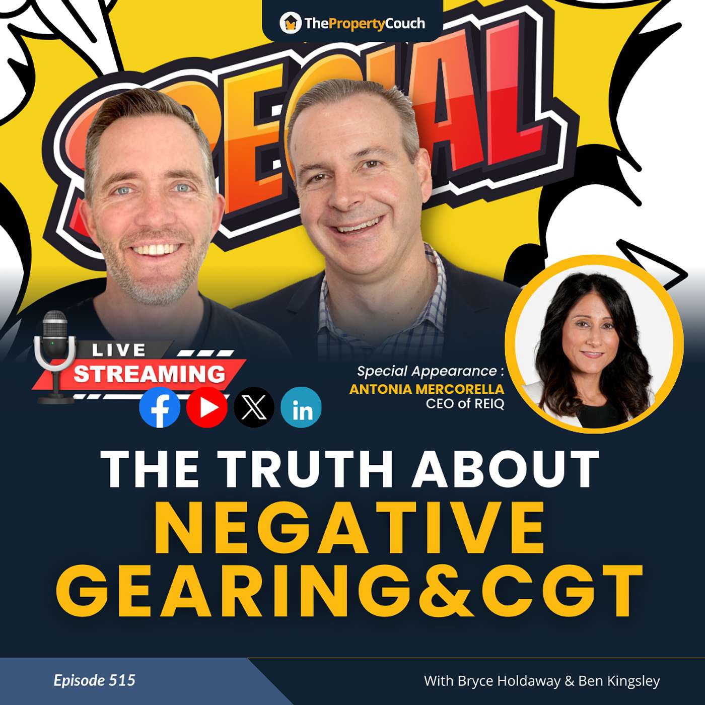 515 | The Truth About Negative Gearing & Capital Gains Tax (LIVE)