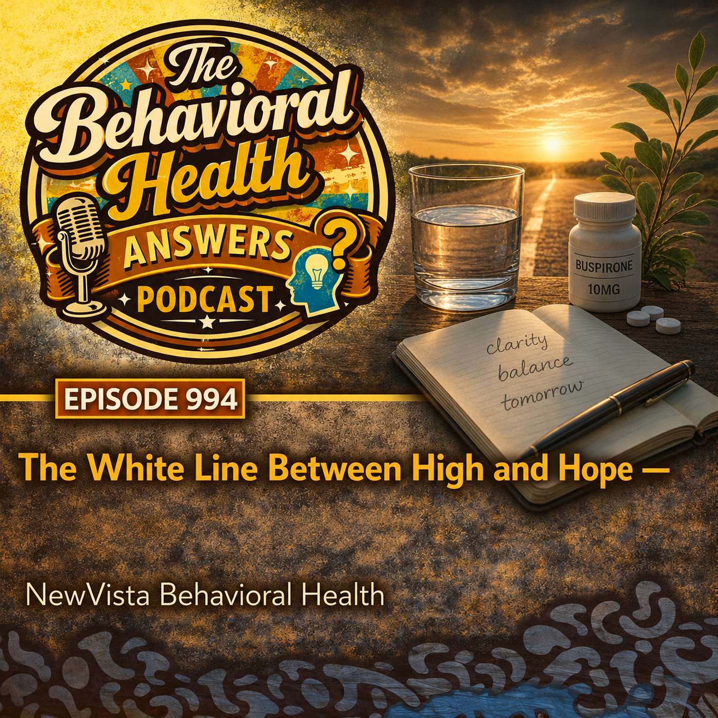 Episode 994: The White Line Between High and Hope | NewVista Behavioral Health episode artwork