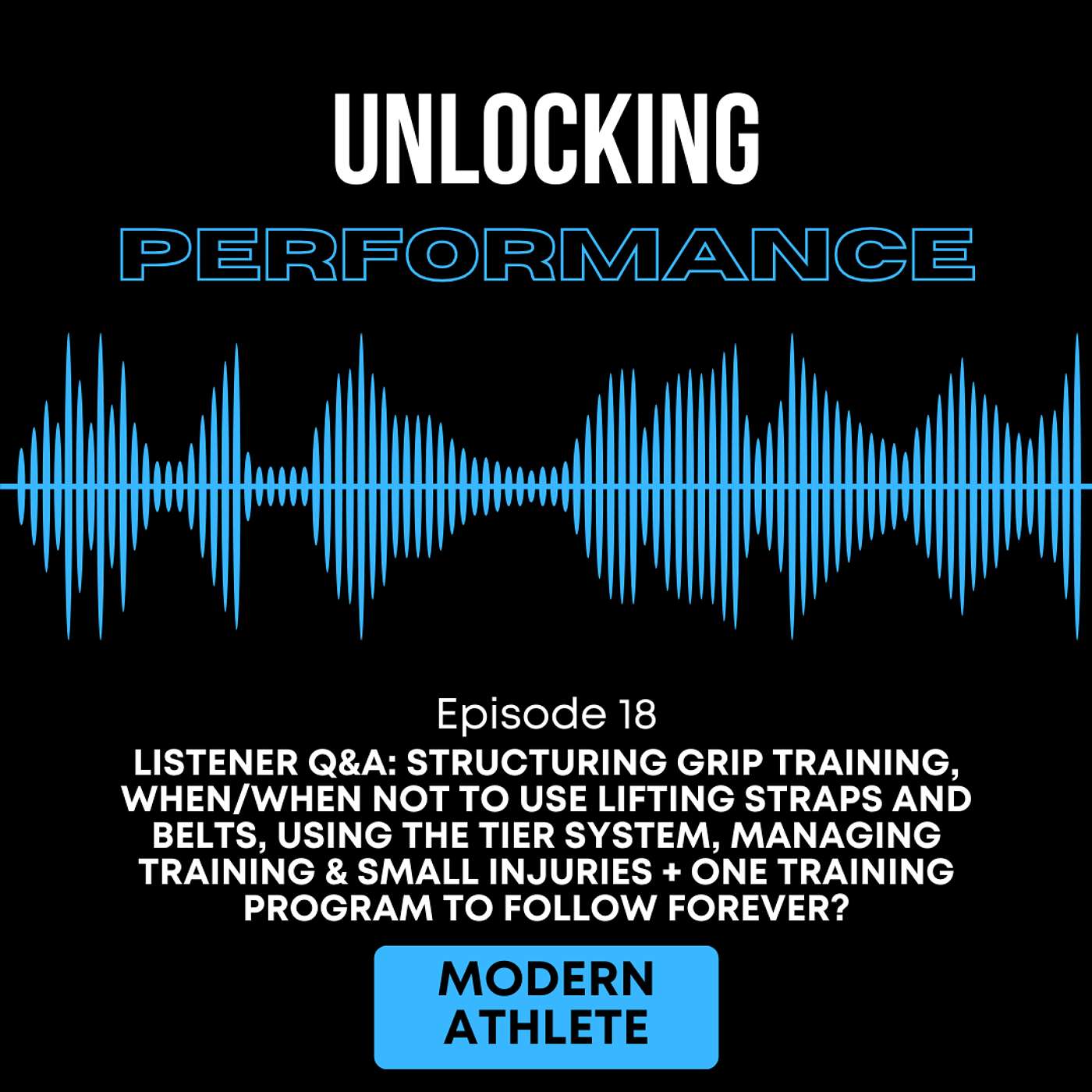 EP 18 - Listener Q&A:  Structuring Grip Training, When/When Not to Use Lifting Straps & Belts, Using the Tier System, Managing Training & Small Injuries + One Training Program to Follow Forever?
