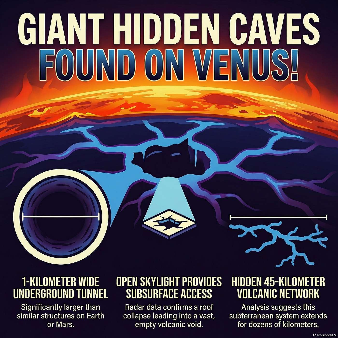 Venus's Hidden Lava Tube: A Kilometer-Wide Gateway Beneath Nix Mons episode artwork