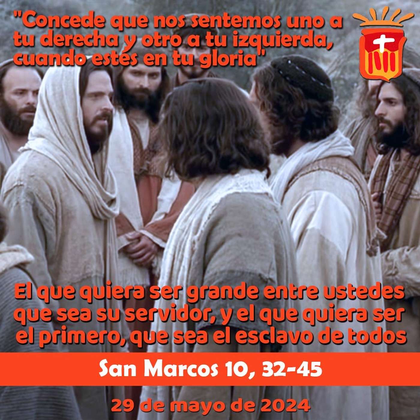 2024-05-29 San Marcos 10, 32-45: Miércoles VIII Ordinario.