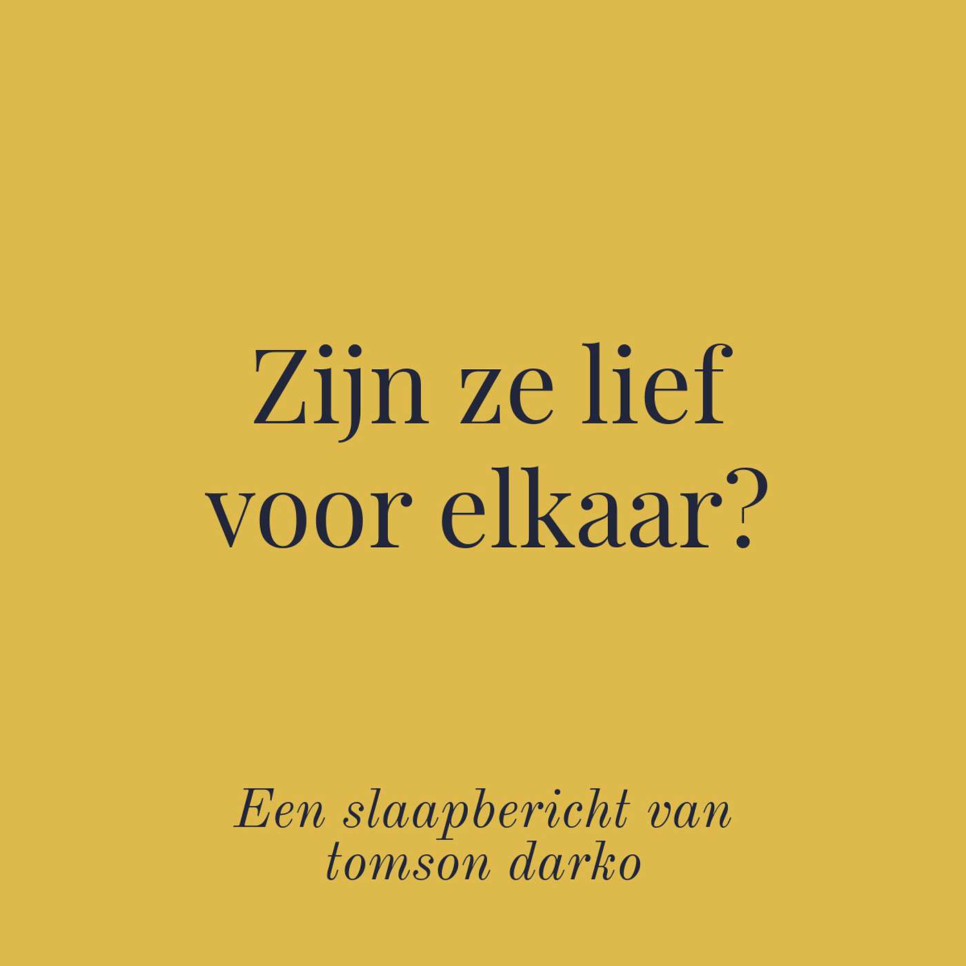 In slaap vallen met melancholie van Tomson Darko