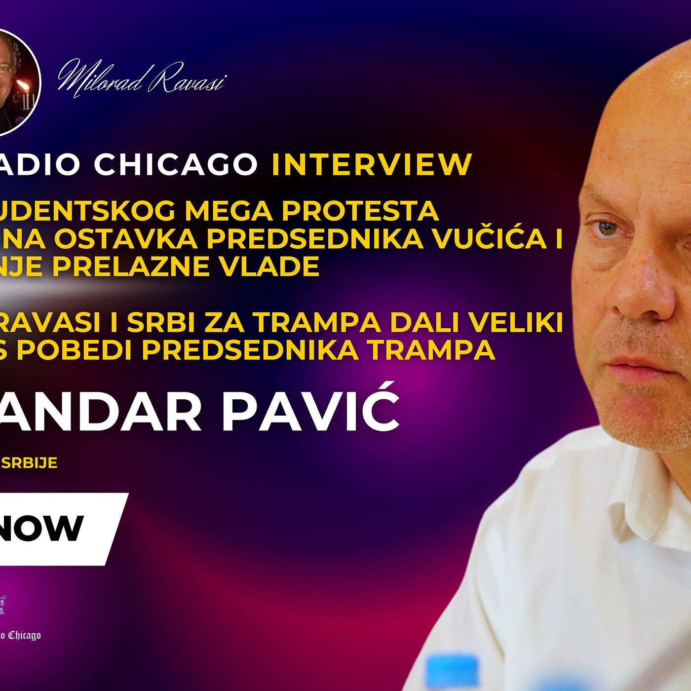 ALEKSANDAR PAVIĆ - STUDENSTKI PROTESTI U BEOGRADU/DOPRINOS DR OLGE RAVASI:SRBI ZA TRAMPA