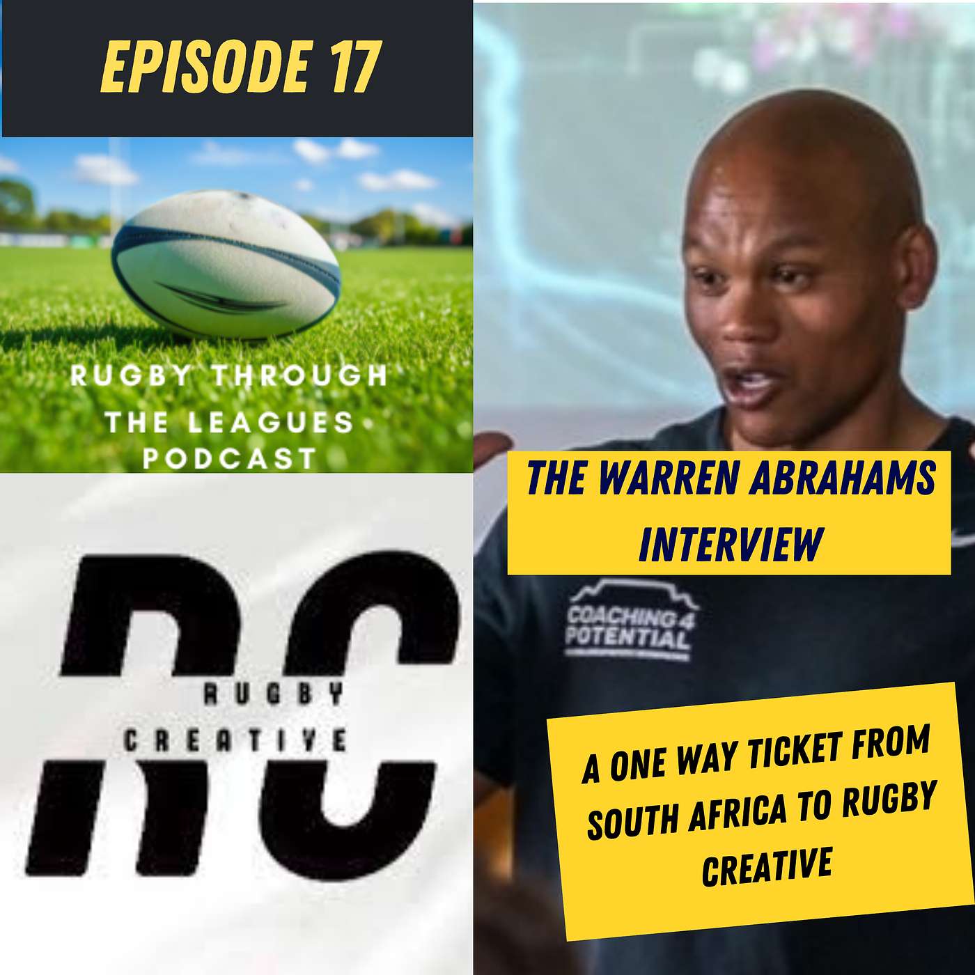 Episode 17 - The Warren Abrahams Interview - A One Way Ticket from South Africa to Rugby Creative